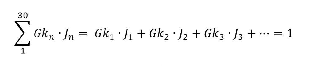 Ecuación de número 3 del sistema de programación lineal